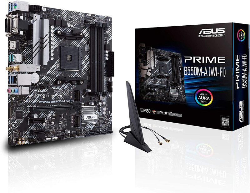 ASUS Prime B550M-A WiFi - DDR4 AM4 Micro-ATX AMD Motherboard - اللوحة الأم